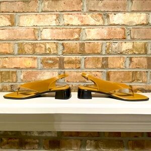 Etienne Aigner Leather Thong Slingback Sandals